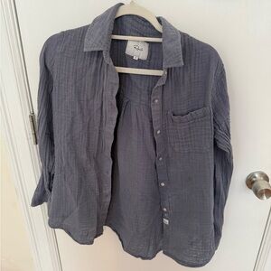Rails blue Gray Casual Button Down Shirt